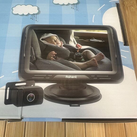 Rohent Baby Car Camera with Display HD 1080P Baby Car Mirror 5 Mins Easy Crystal - Picture 2 of 8